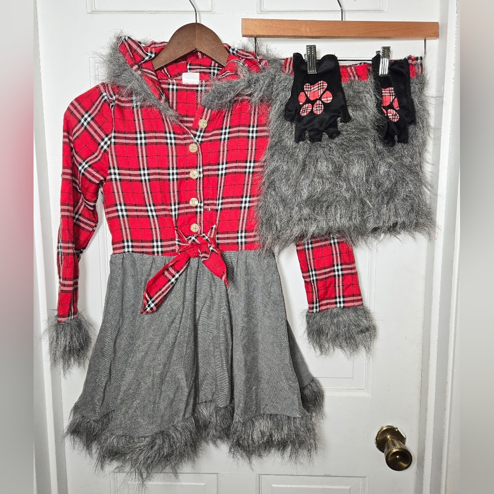 Spirit Of Halloween Charming Wolf Child Dress Leg Warmers Gloves Sz M Costume